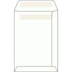 Poštovní taška C5, bílá, samolepící, 100g/m2, 229x162 mm